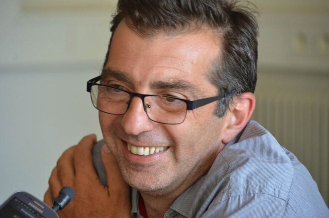 Michael Zumstein à Visa pour l'image 2014 © Geneviève Delalot Michael Zumstein à Visa pour l'image 2014 © Geneviève Delalot